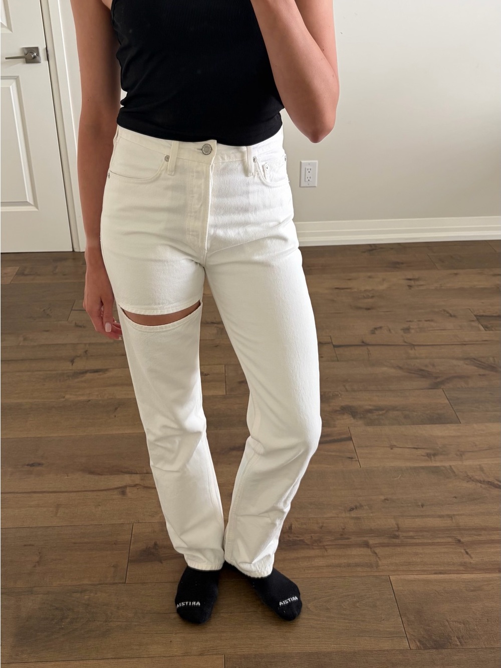Agolde Lana Slice Jeans White Size 25